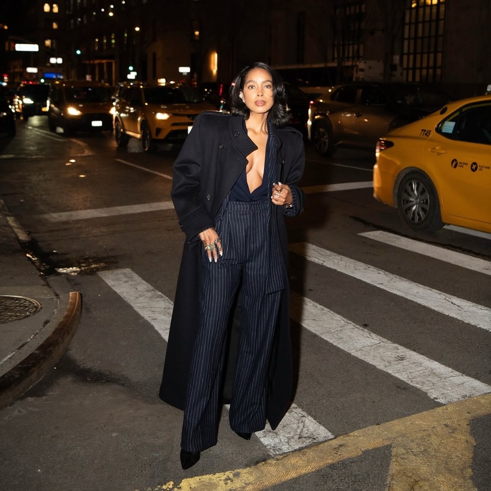 Rachel Roy Pinstriped Pantsuit